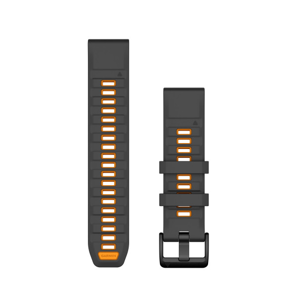 Garmin QuickFit® 22 Silikoonist kellarihm | Graphite - Spark Orange