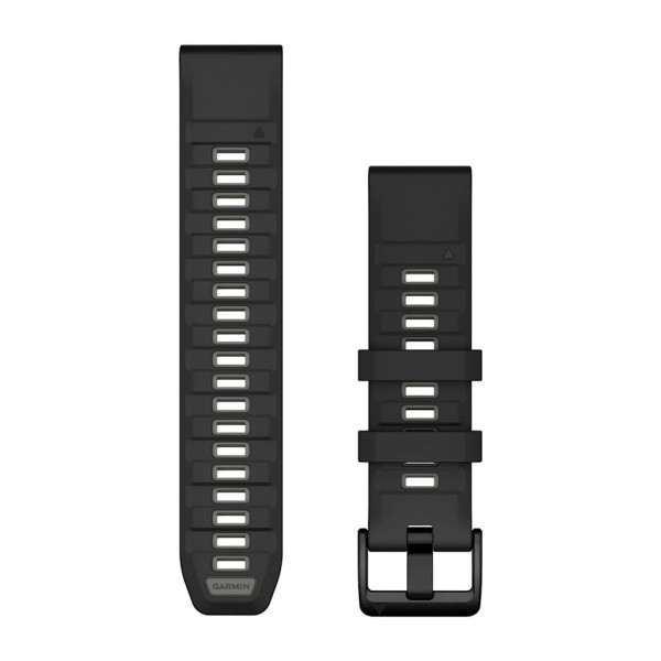 Garmin QuickFit® 22 Silikoonist kellarihm | Black - Pebble Gry