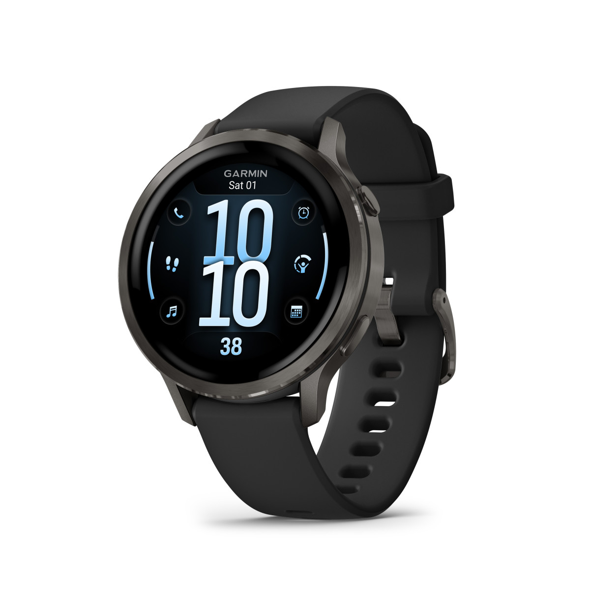 Garmin Venu® 4 viedpulkstenis | 41 mm | Slate - Black Silicone Band