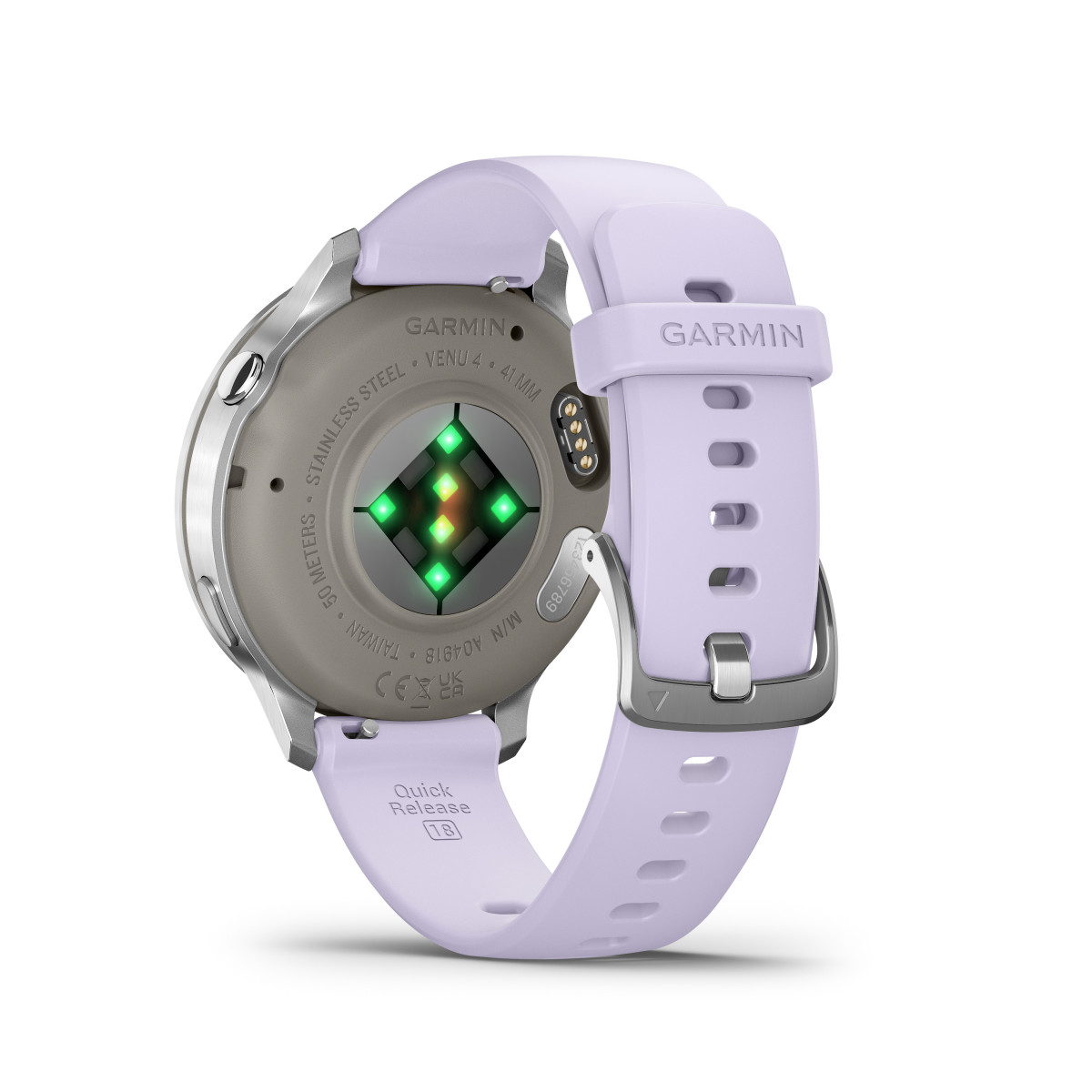 Garmin Venu® 4 viedpulkstenis | 41 mm | Silver - Periwinkle Silicone Band