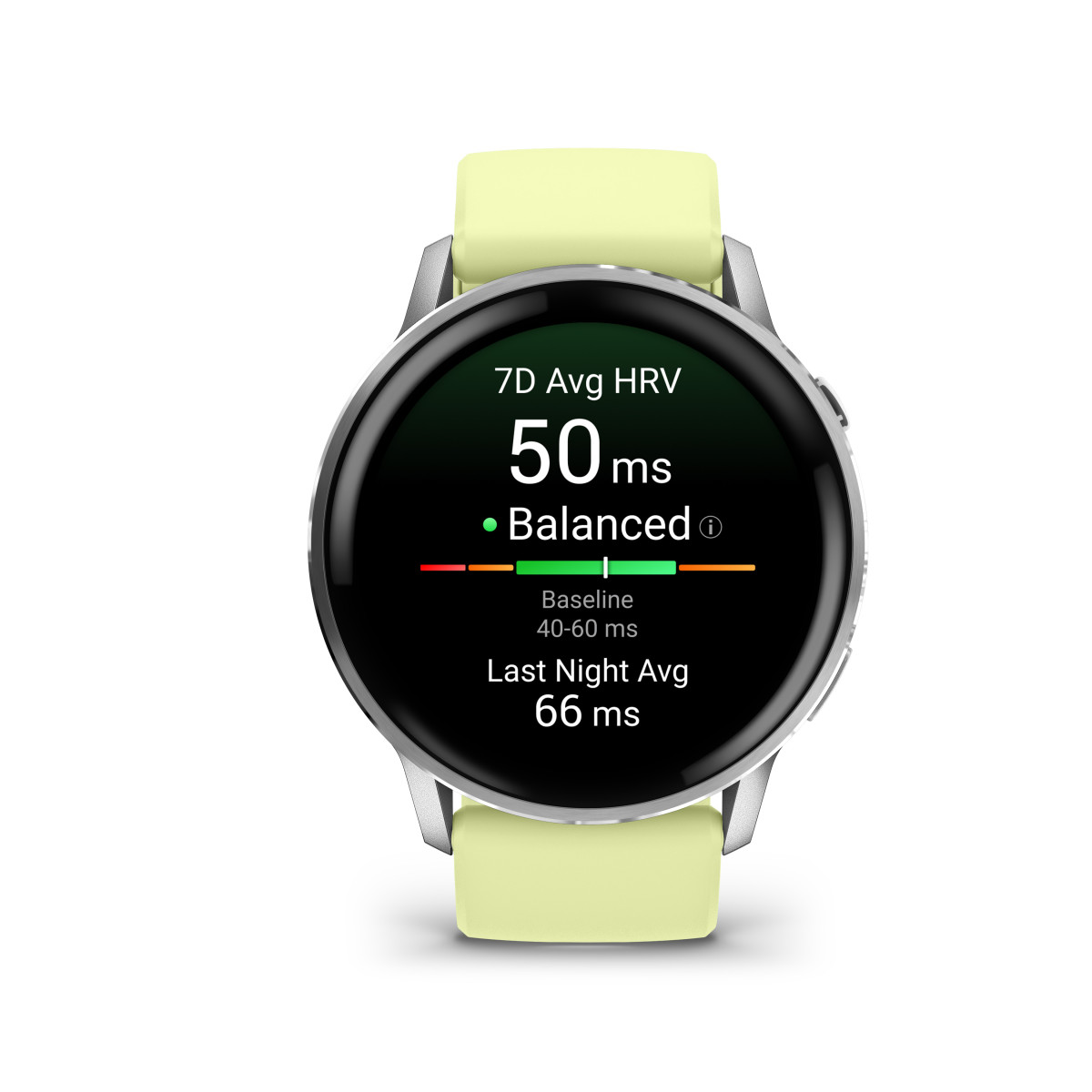 Garmin Venu® 4 viedpulkstenis | 45 mm | Silver - Citron Silicone Band
