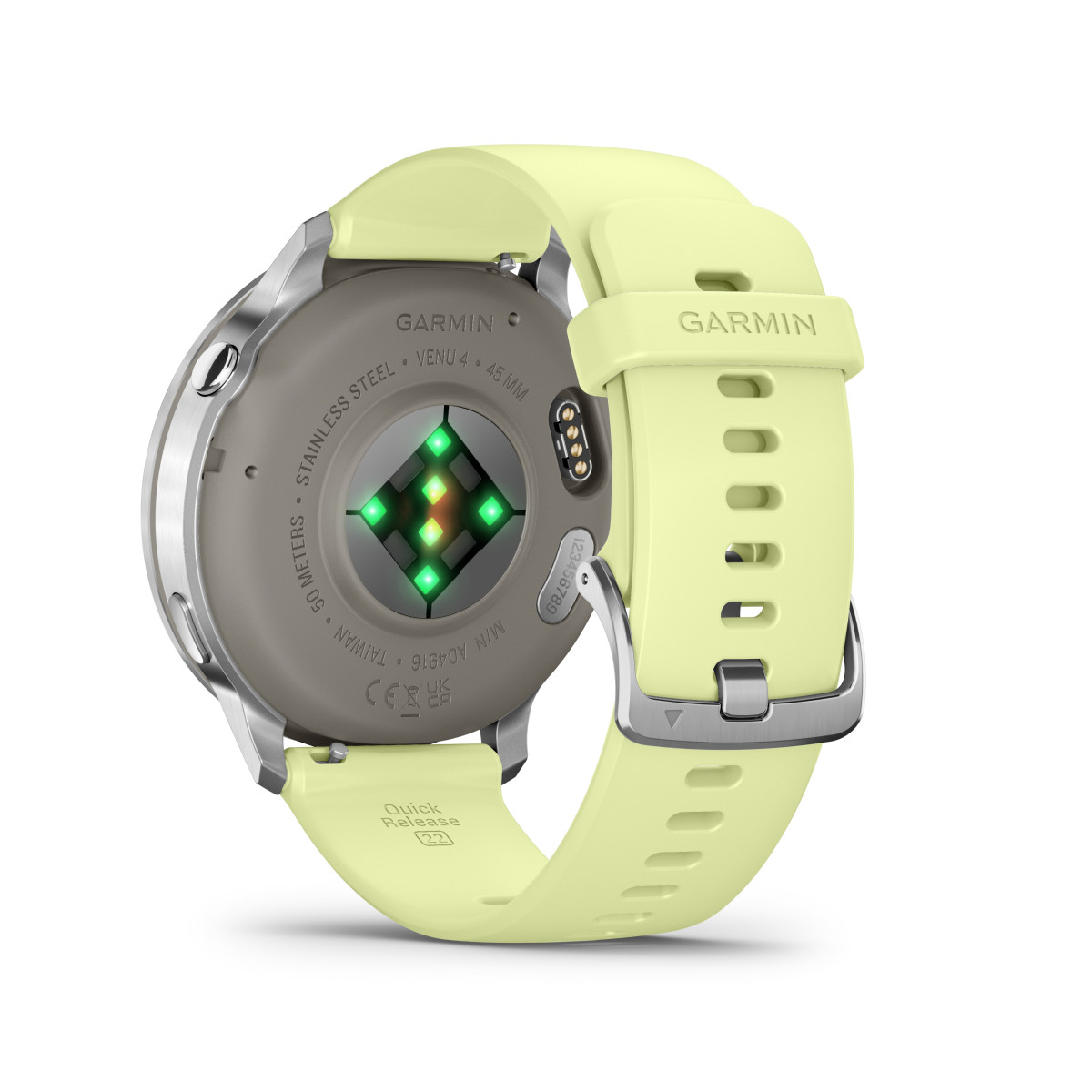 Garmin Venu® 4 viedpulkstenis | 45 mm | Silver - Citron Silicone Band
