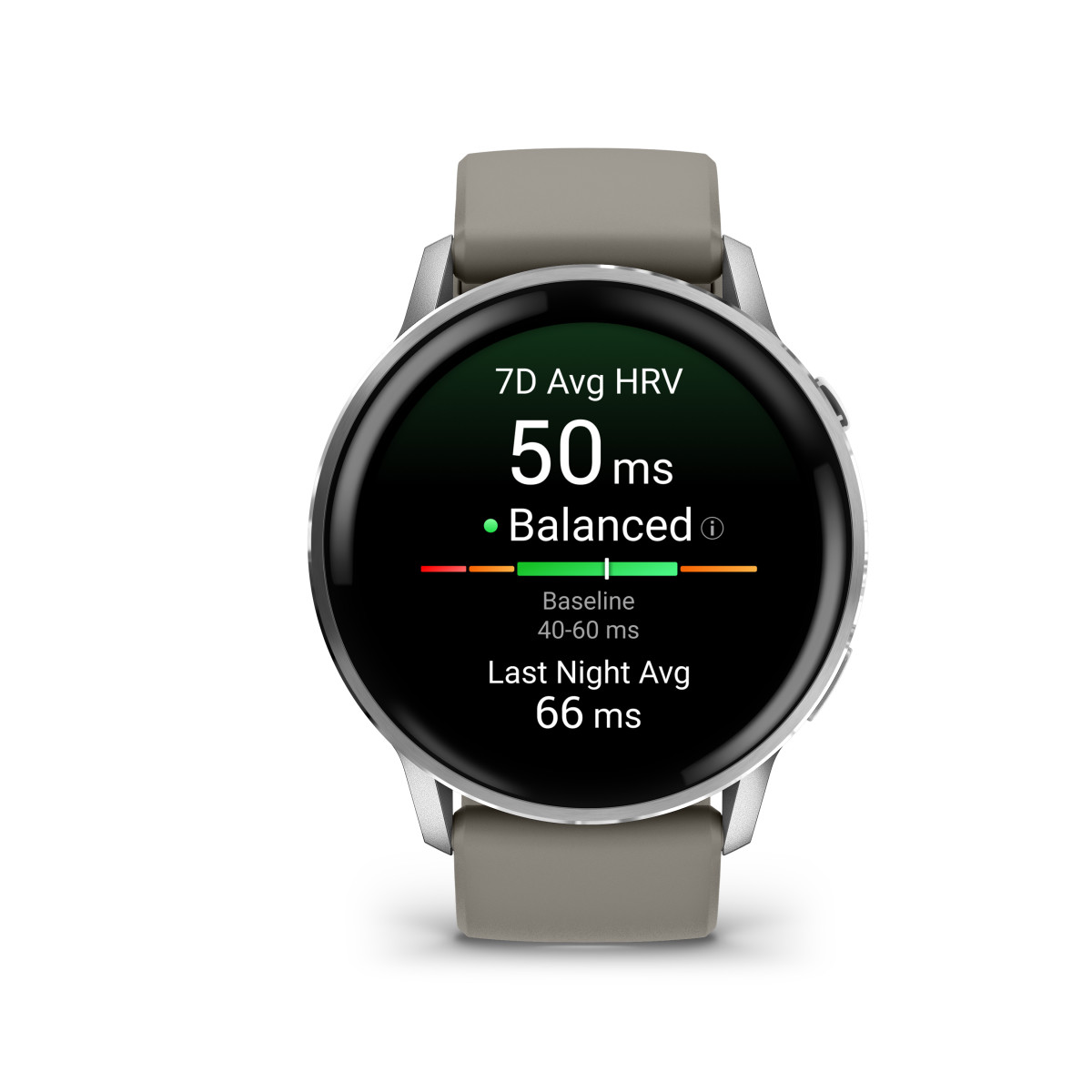 Garmin Venu® 4 nutikell | 45 mm | Silver - Silver Grey Silicone Band