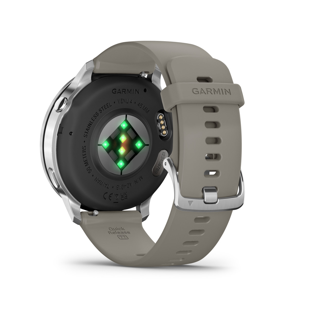 Garmin Venu® 4 nutikell | 45 mm | Silver - Silver Grey Silicone Band