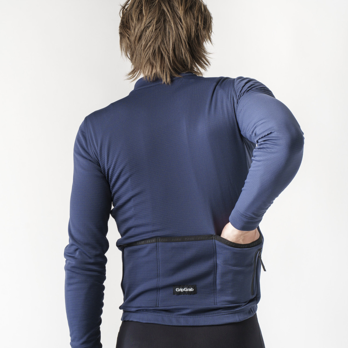 GripGrab EXPLR MerinoTech Thermal Men's Jersey | Navy Blue