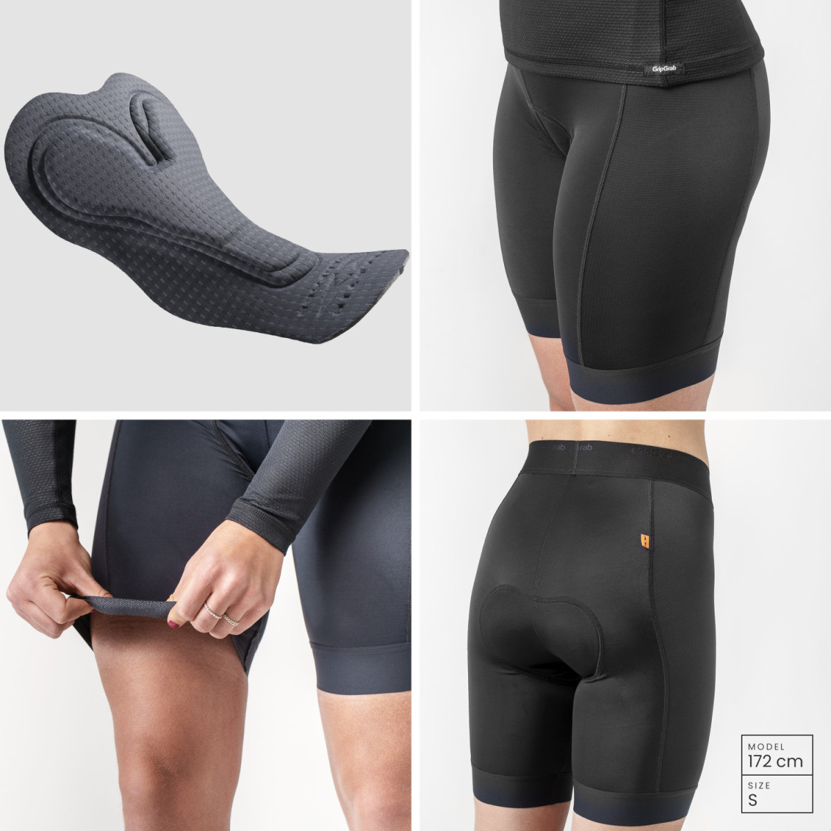 GripGrab PACR Padded Liner Women's Liner Shorts | Black