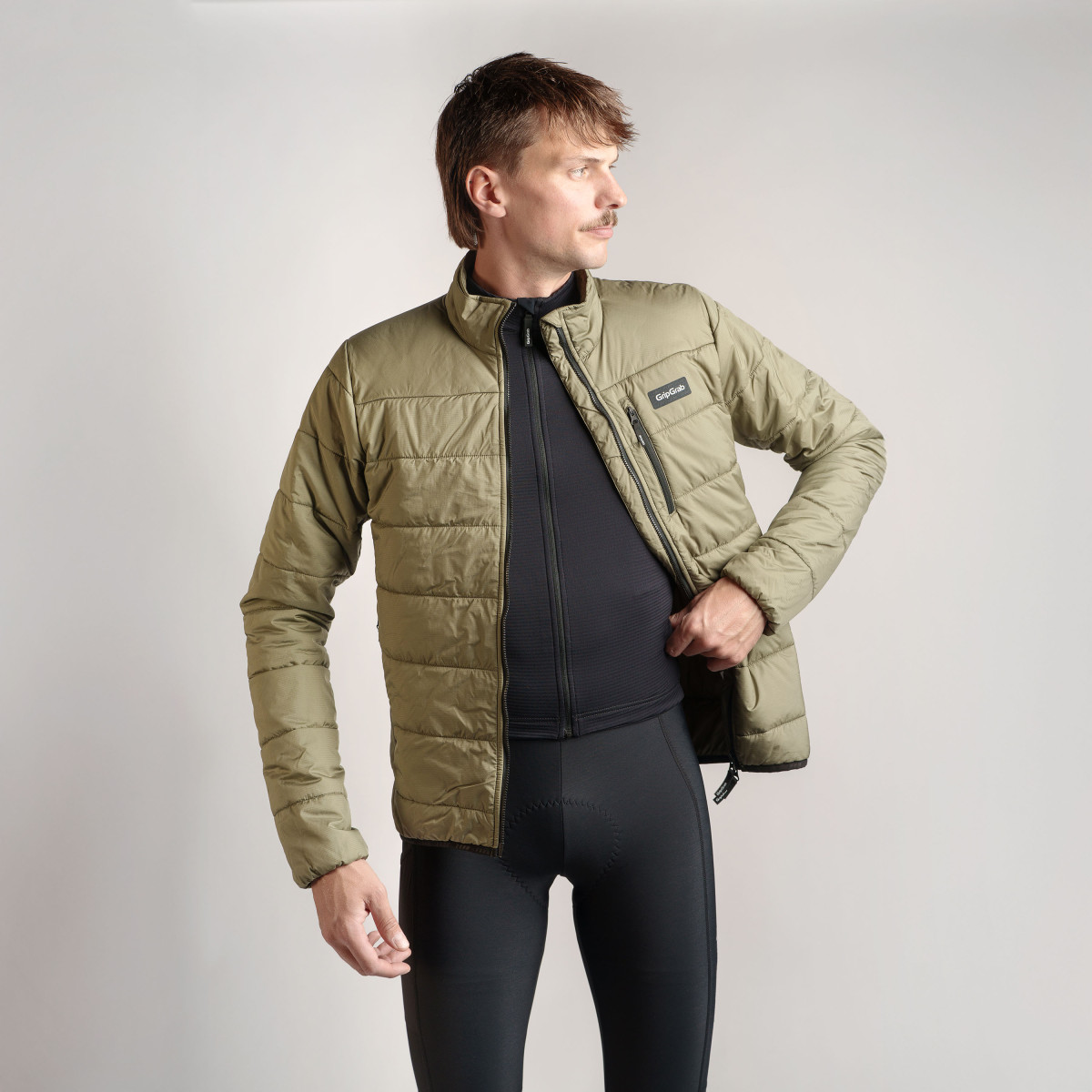 GripGrab EXPLR Insulated Men's Jacket | Olive Green