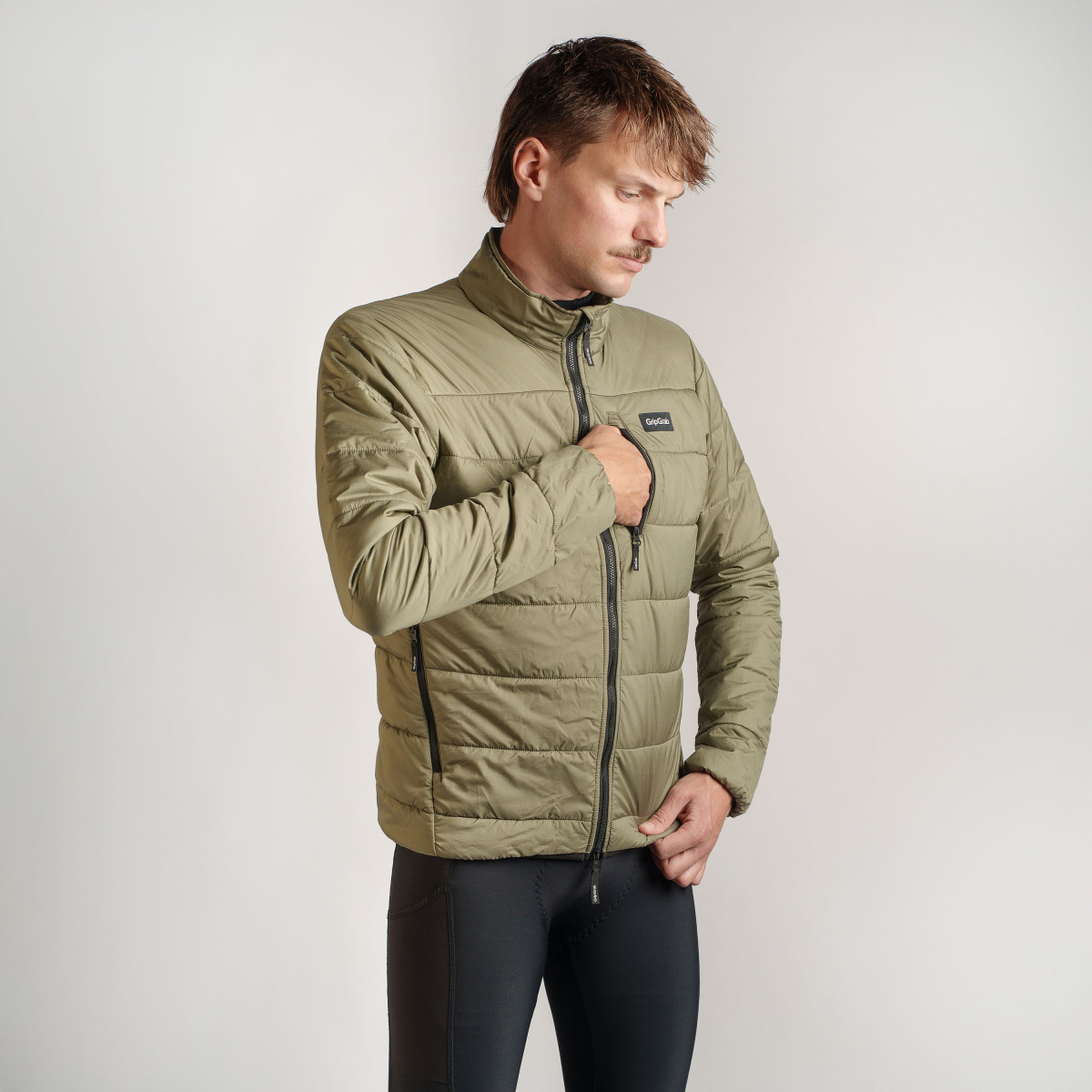 GripGrab EXPLR Insulated Men's Jacket | Olive Green