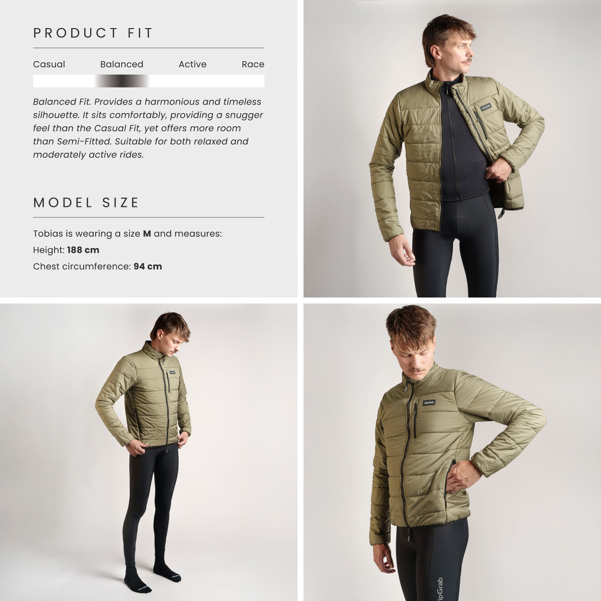 GripGrab EXPLR Insulated Men's Jacket | Olive Green