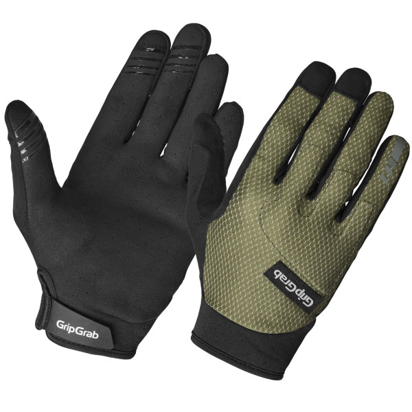 GripGrab Descent Guarded Full Finger kindad | Olive Green