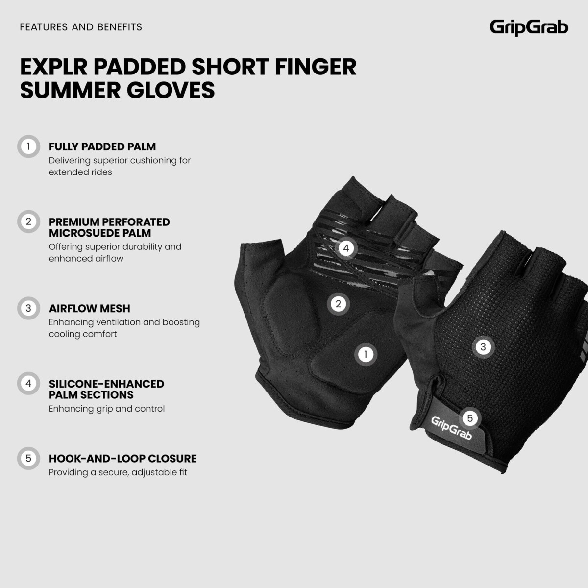 GripGrab EXPLR RC Max Gloves | Black
