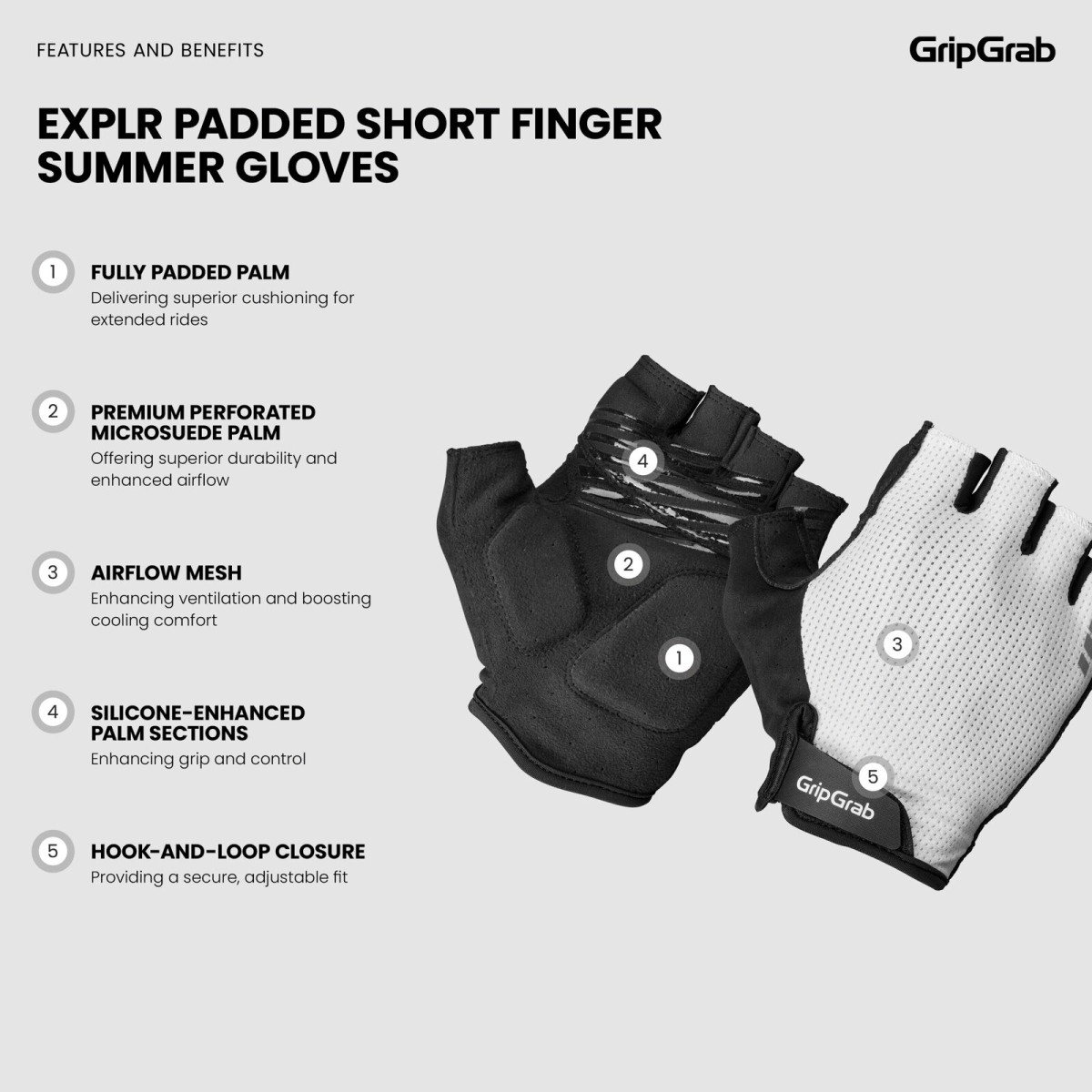 GripGrab EXPLR RC Max Gloves | White