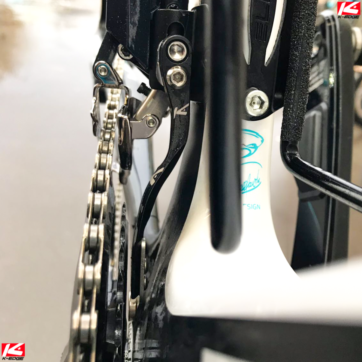 K-EDGE PRO Road Braze-on ketipüüdja universaalse võimsusmõõturi magnetiga | Black