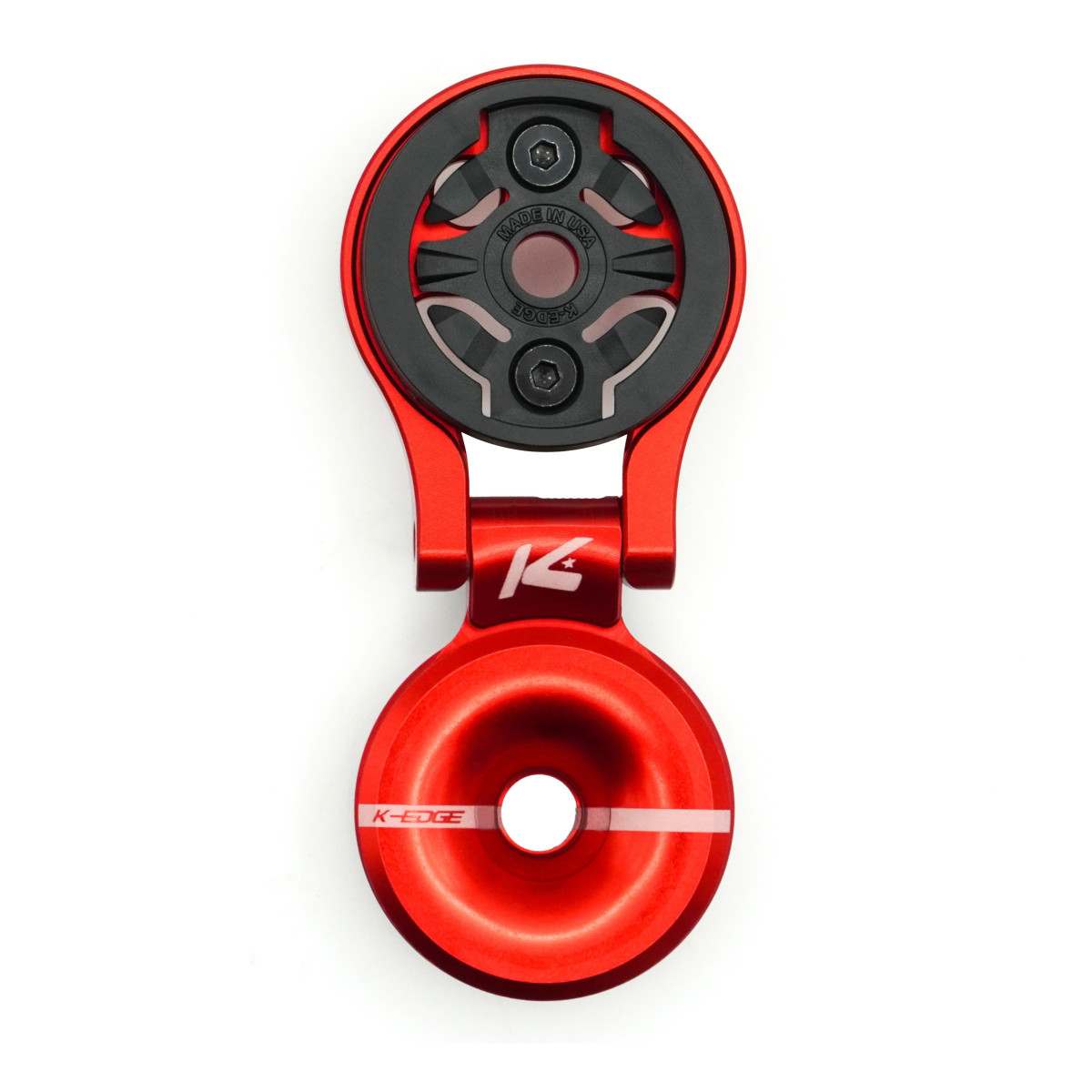K-EDGE Garmin Race Stem Mount reguleeritav rattakinnitus + Top Cap | Red