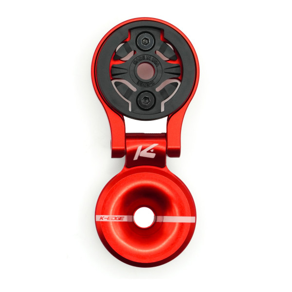 K-EDGE Garmin Race Stem Mount reguleeritav rattakinnitus + Top Cap | Red