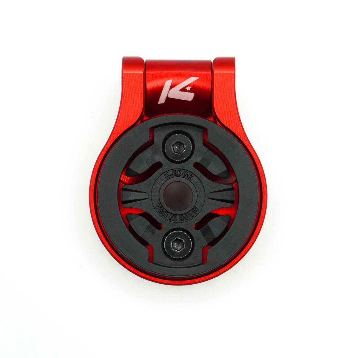 K-EDGE Garmin Race Stem Mount reguleeritav rattakinnitus + Top Cap | Red