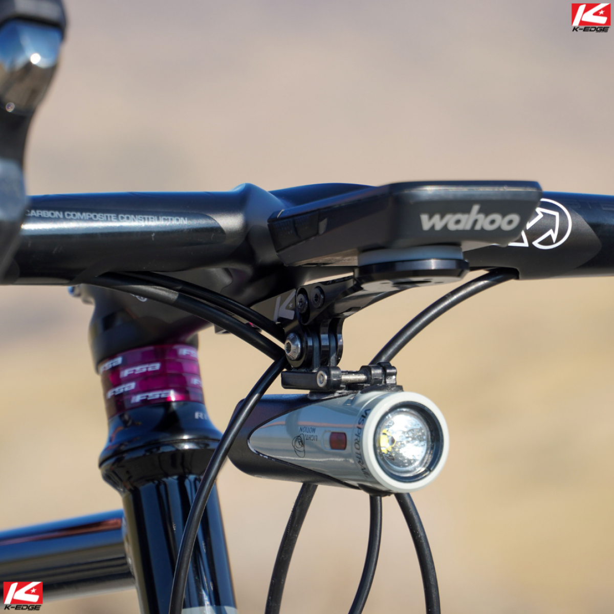 K-EDGE Wahoo IHS Combo Mount integrētais velosipēda stiprinājums | Black