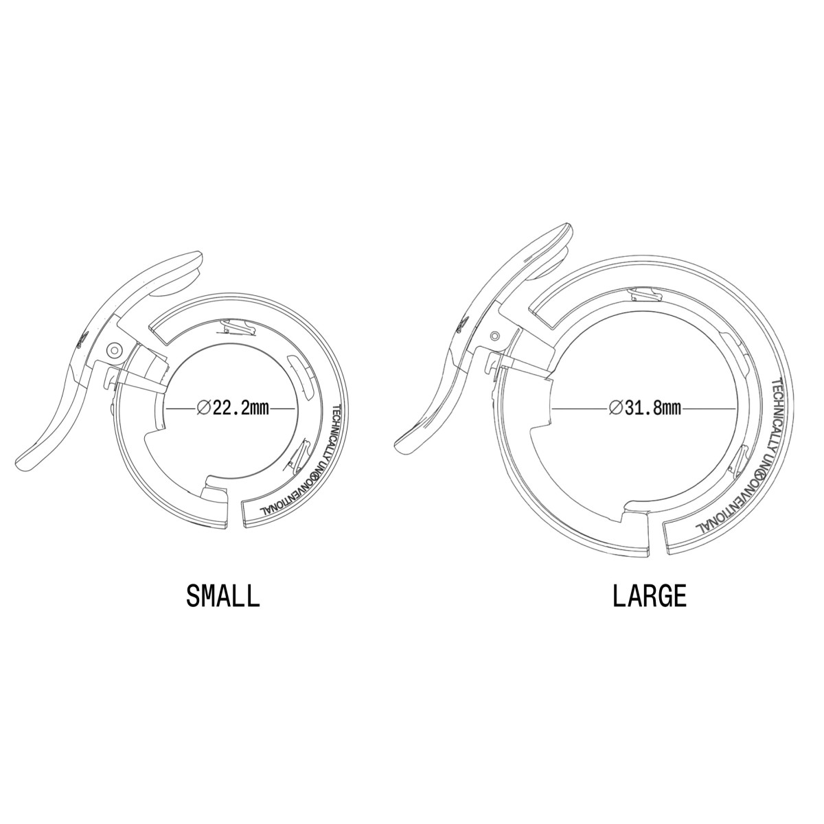 Knog Oi Prima Large jalgrattakell | 23.8-31.8 mm | Black
