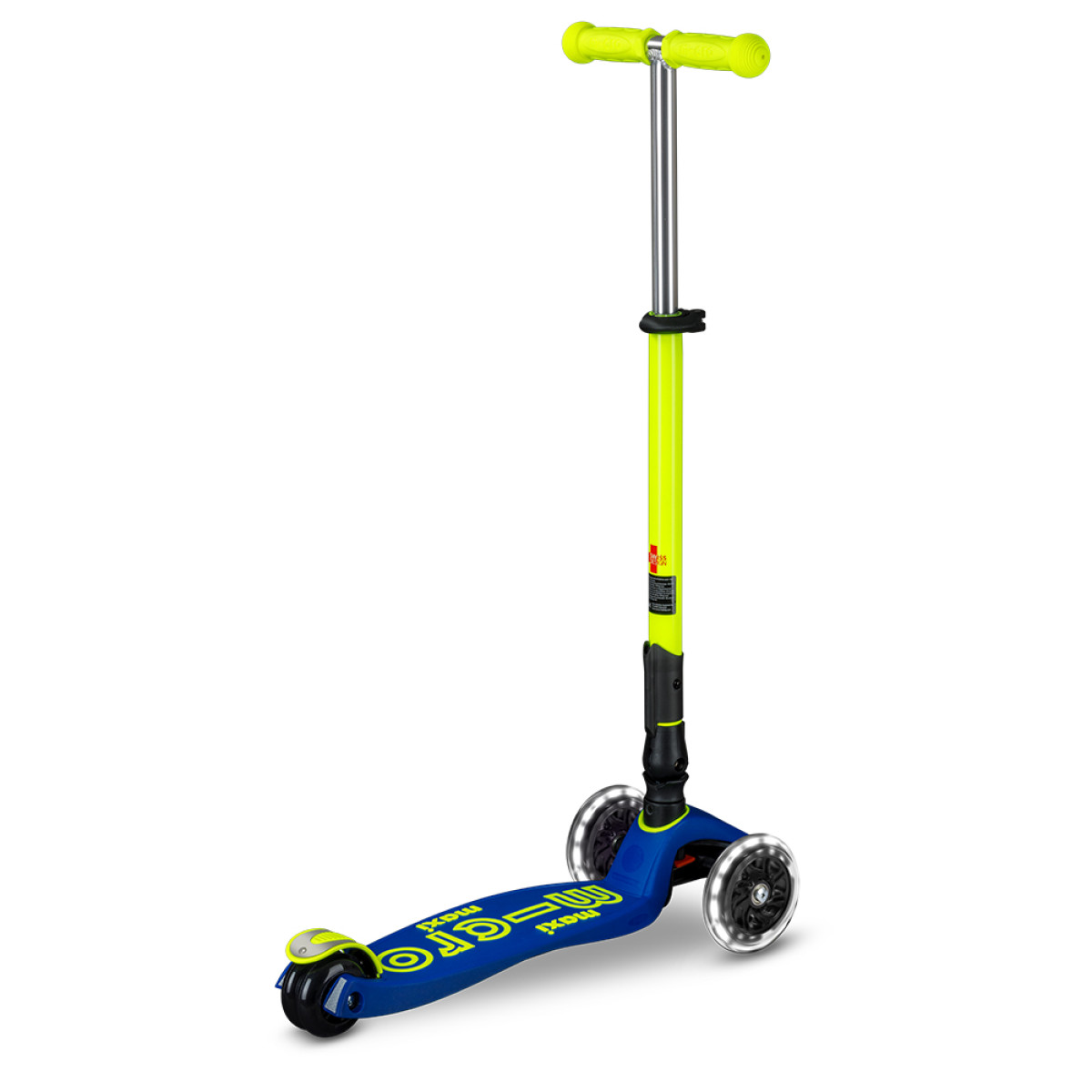 Maxi Micro Deluxe Neon LED kokkupandav tõukeratas | Canary Yellow