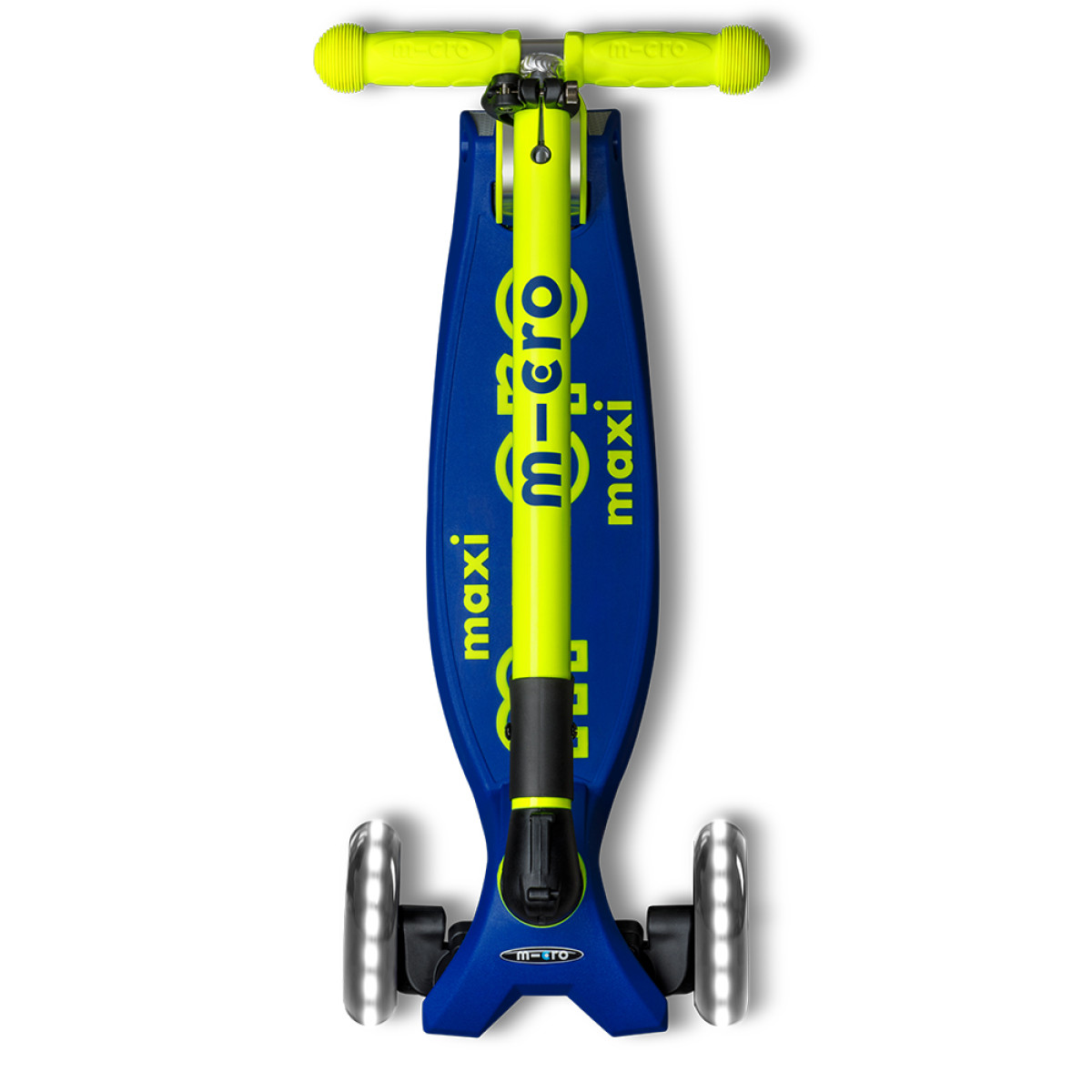 Maxi Micro Deluxe Neon LED kokkupandav tõukeratas | Canary Yellow