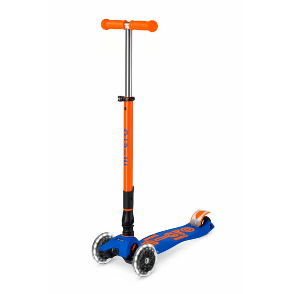 Maxi Micro Deluxe Neon LED kokkupandav tõukeratas | Blaze Orange