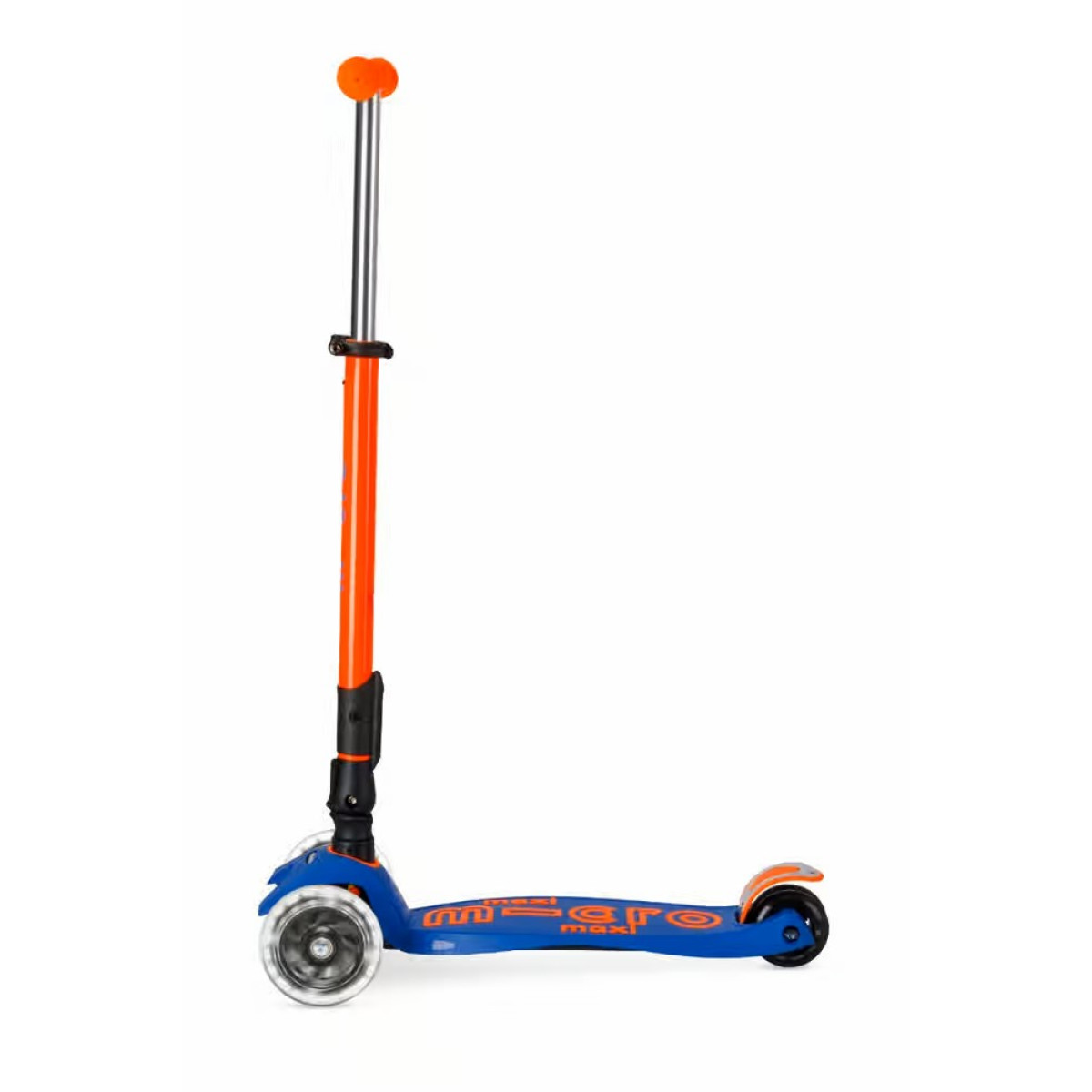 Maxi Micro Deluxe Neon LED kokkupandav tõukeratas | Blaze Orange
