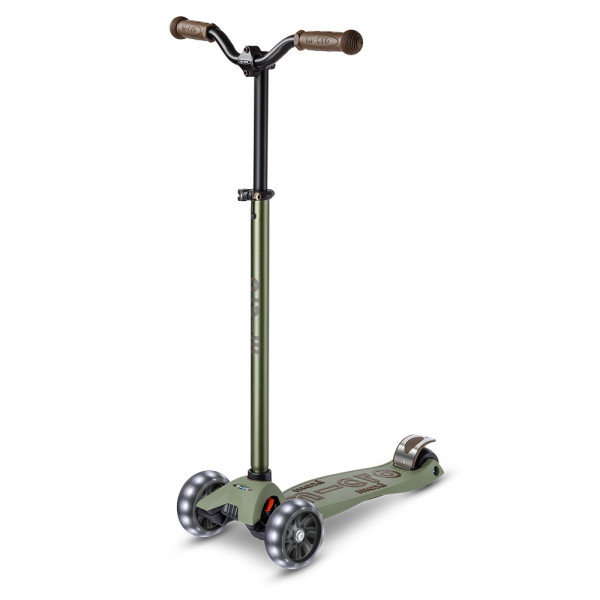 Maxi Micro Deluxe Pro LED tõukeratas | Olive Green Maxi Micro Deluxe Pro LED tõukeratas | Olive Green