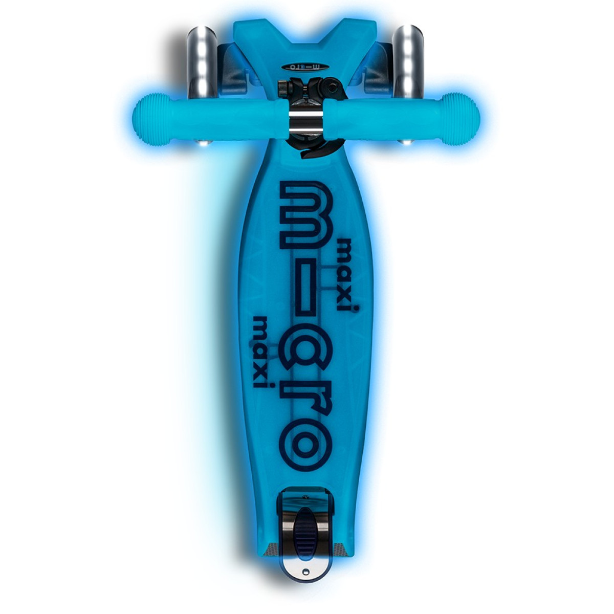 Maxi Micro Deluxe Glow LED tõukeratas | Crystal Blue