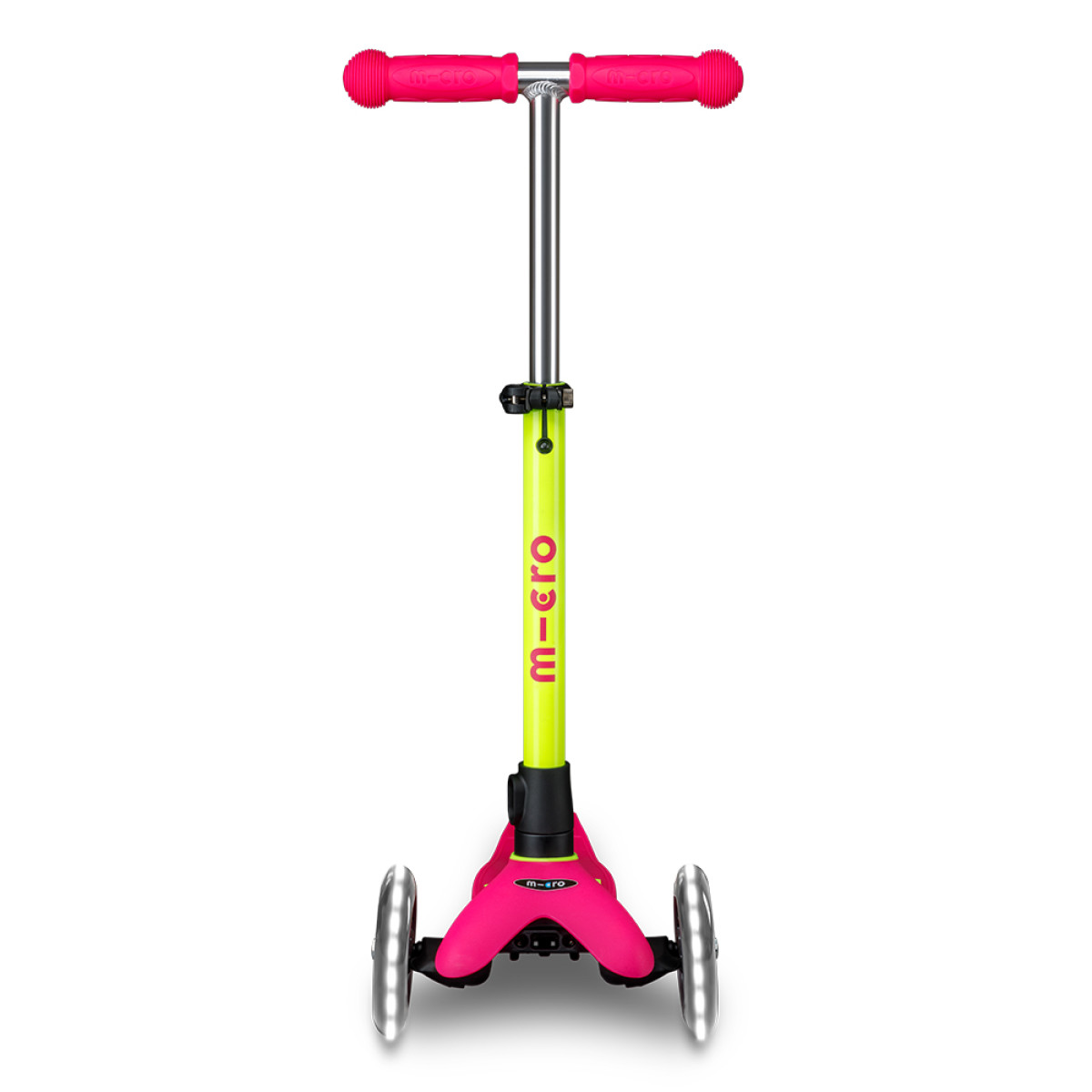 Mini Micro Deluxe Neon LED tõukeratas | Flamingo Yellow