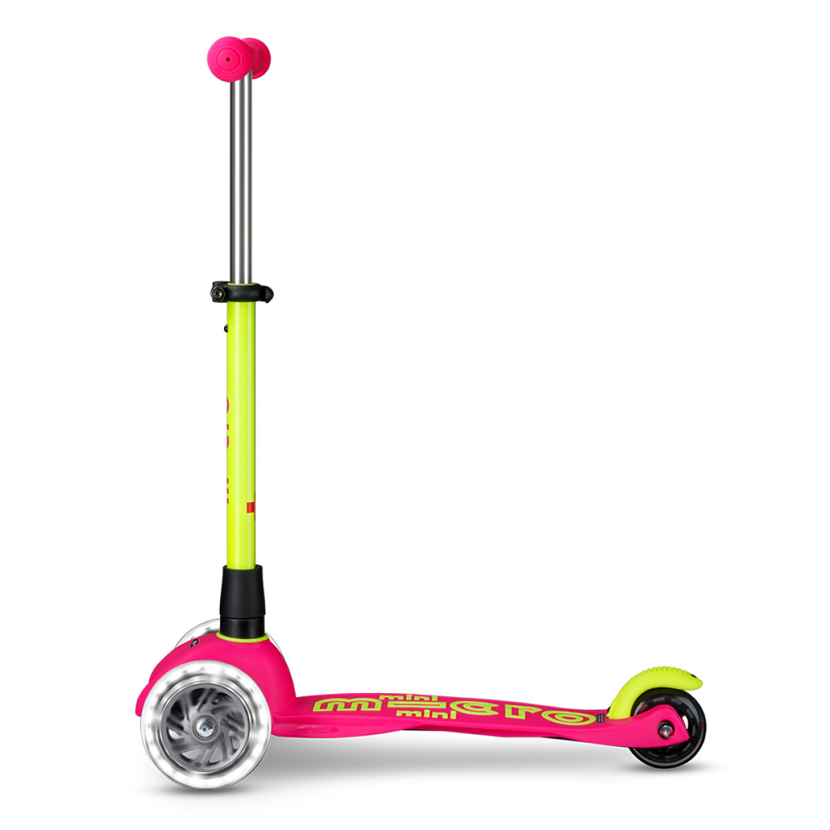 Mini Micro Deluxe Neon LED tõukeratas | Flamingo Yellow