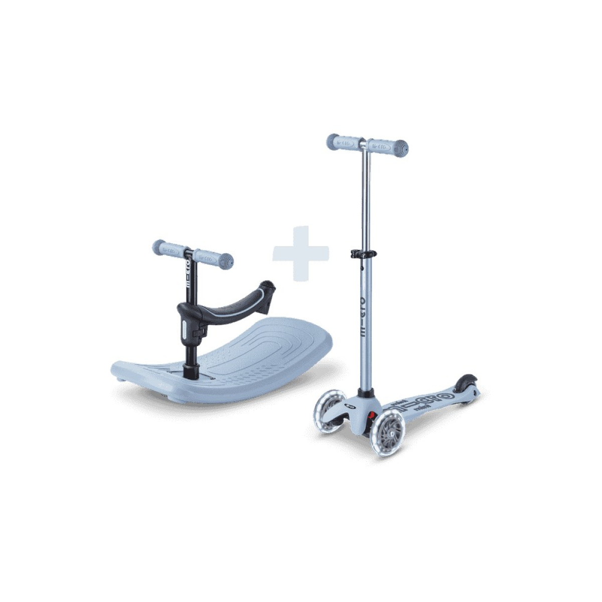 Mini Micro Deluxe Rock & Go LED Scooter | Ocean Slate