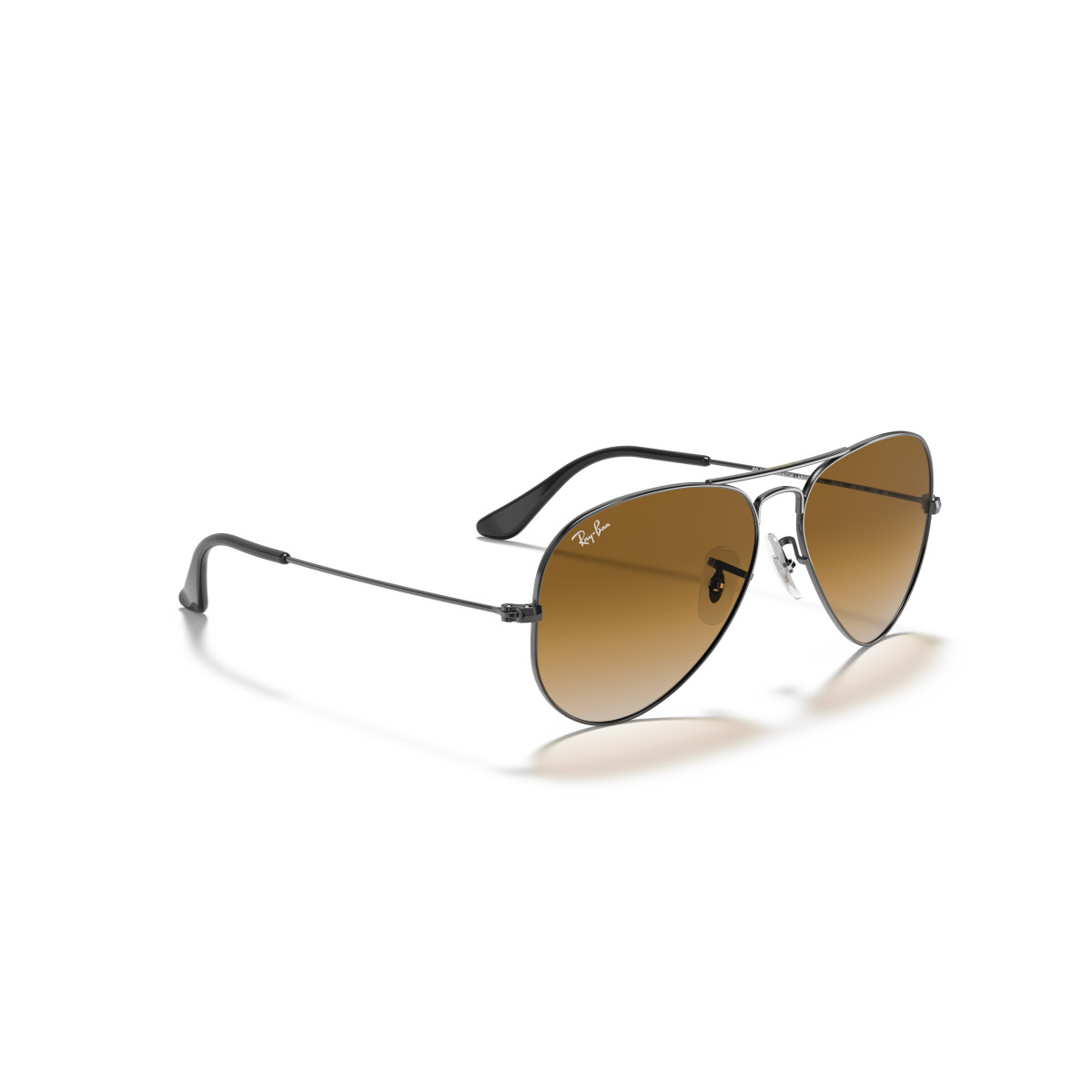Ray-Ban Aviator Metal Large päikeseprillid | Gunmetal - Light Brown Gradient