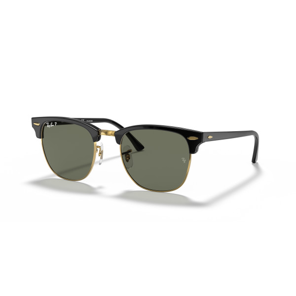 Ray-Ban Clubmaster Classic päikeseprillid | Polarised | Black & Gold - G-15 Green