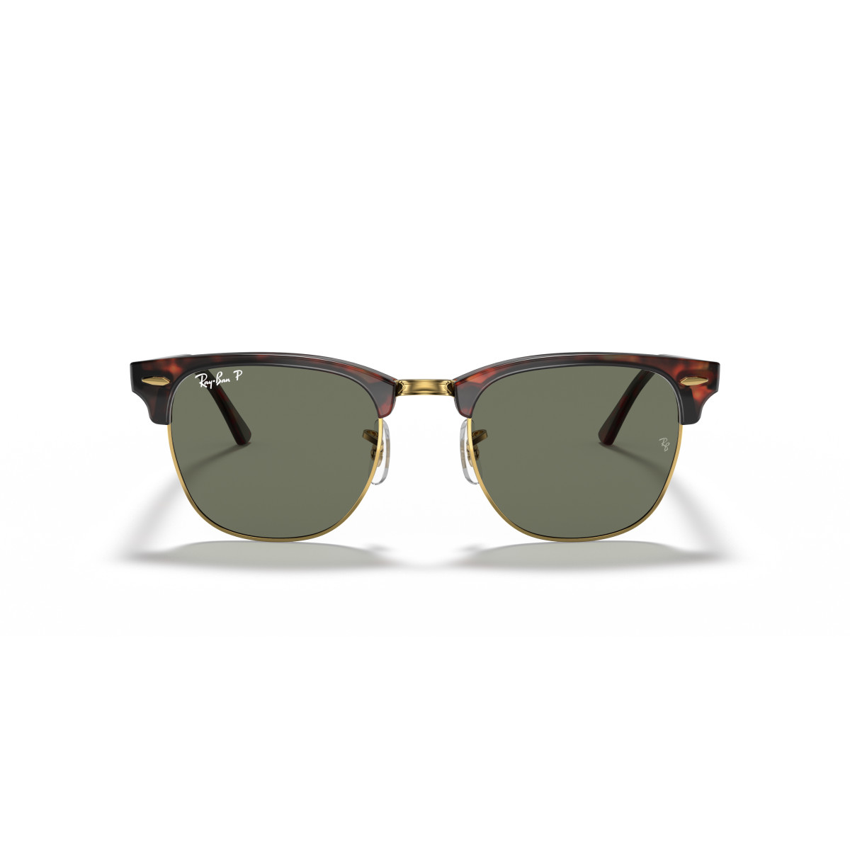 Ray-Ban Clubmaster Classic päikeseprillid | Polarised | Tortoise On Gold - G-15 Green