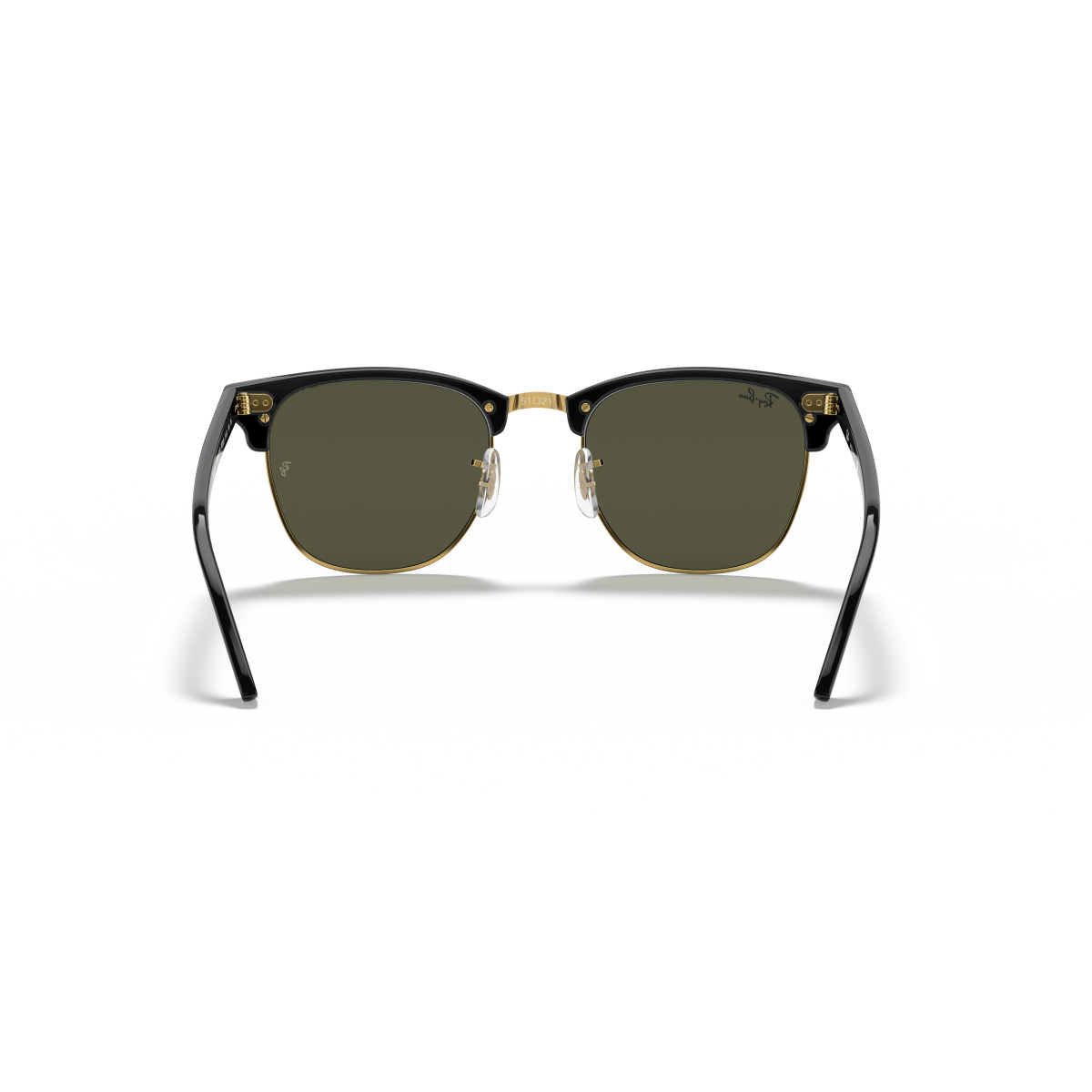 Ray-Ban Clubmaster Classic päikeseprillid | Black On Gold - G-15 Green