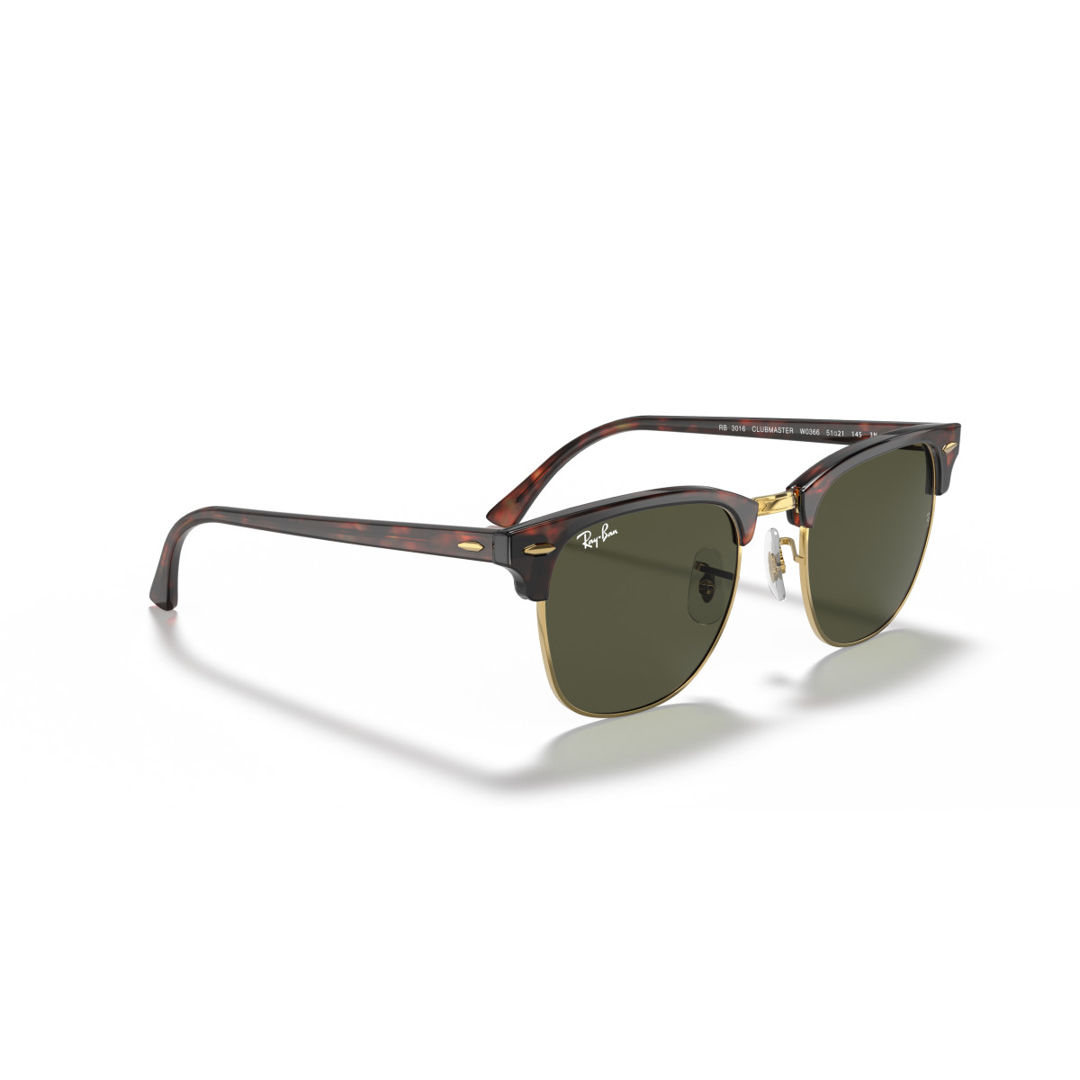 Ray-Ban Clubmaster Classic päikeseprillid | Tortoise On Gold - G-15 Green