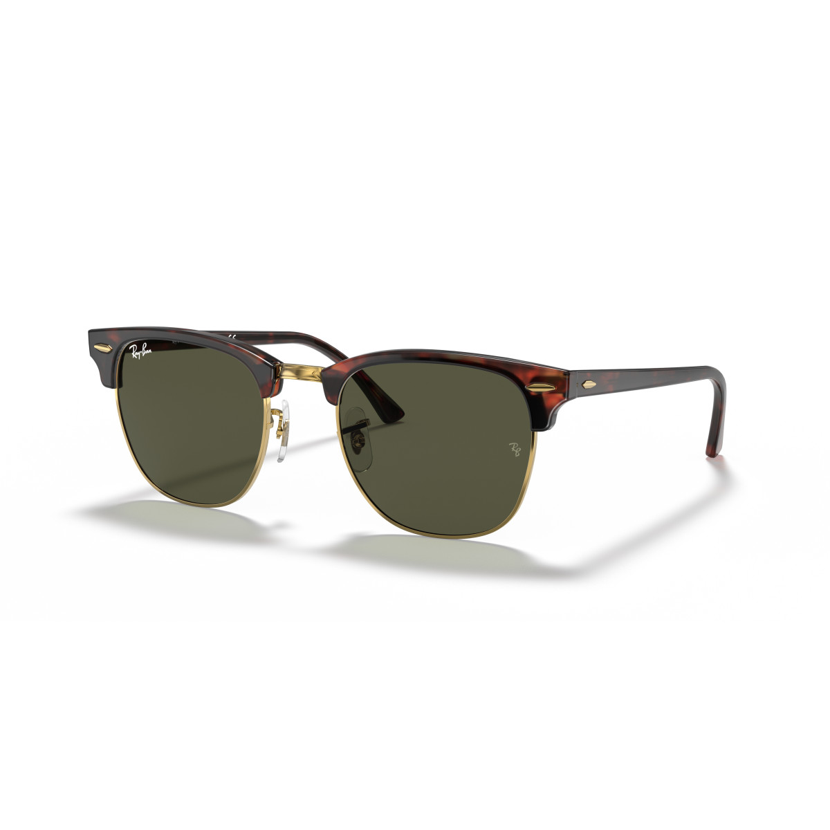 Ray-Ban Clubmaster Classic päikeseprillid | Tortoise On Gold - G-15 Green