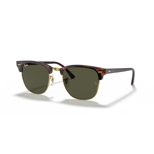 Ray-Ban Clubmaster Classic päikeseprillid | Tortoise On Gold - G-15 Green