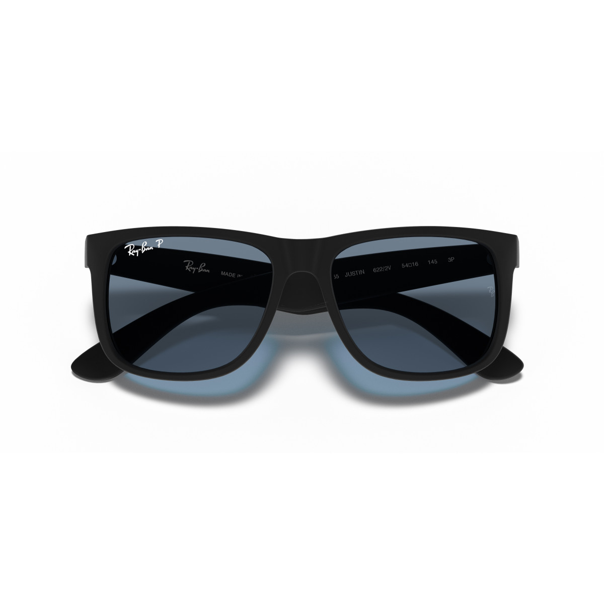 Ray-Ban Justin Classic päikeseprillid | Polarized | Rubber Black - Dark Blue