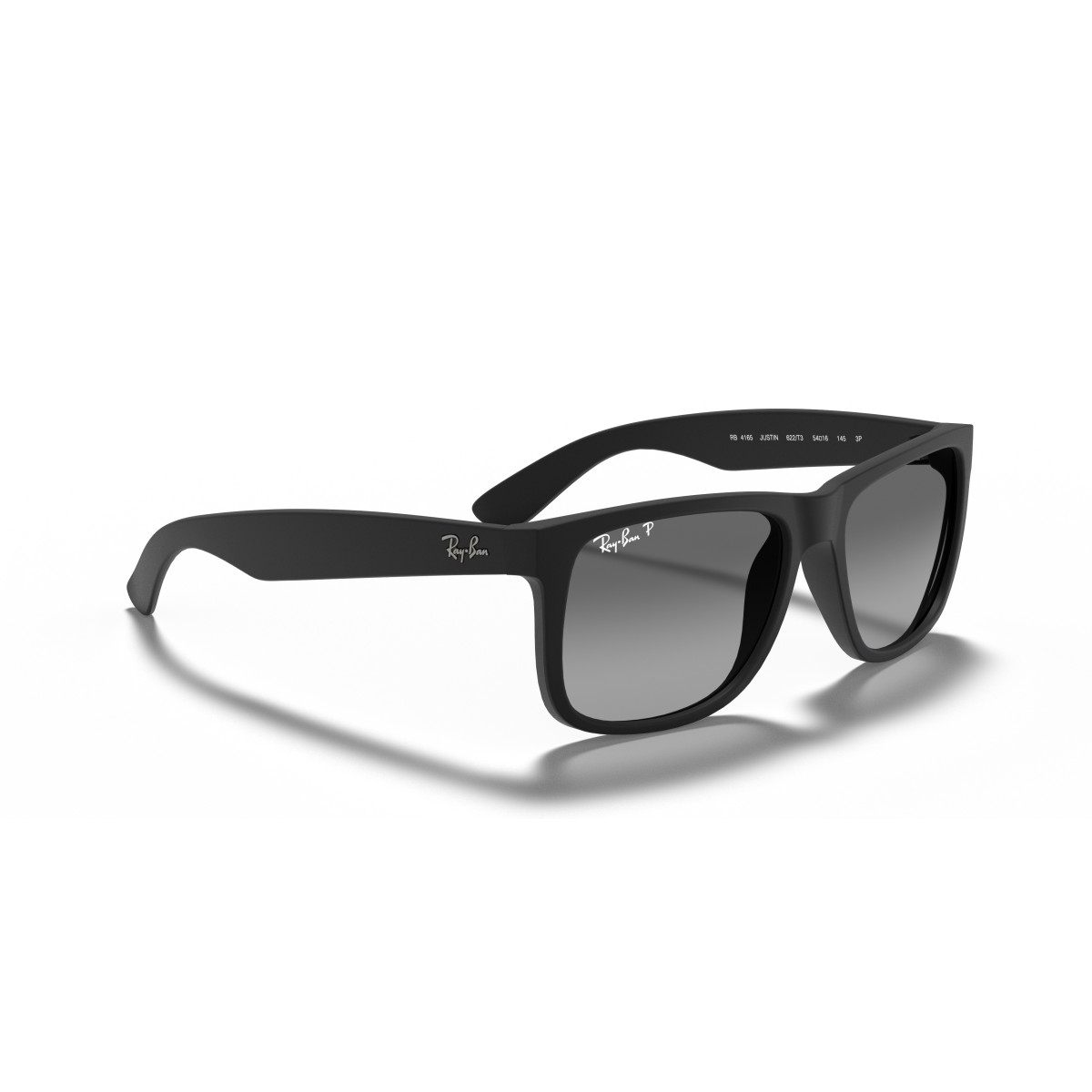 Ray-Ban Justin Classic päikeseprillid | Polarized | Rubber Black - Light Grey