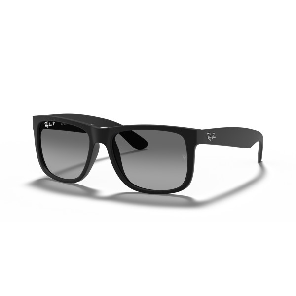 Ray-Ban Justin Classic päikeseprillid | Polarized | Rubber Black - Light Grey
