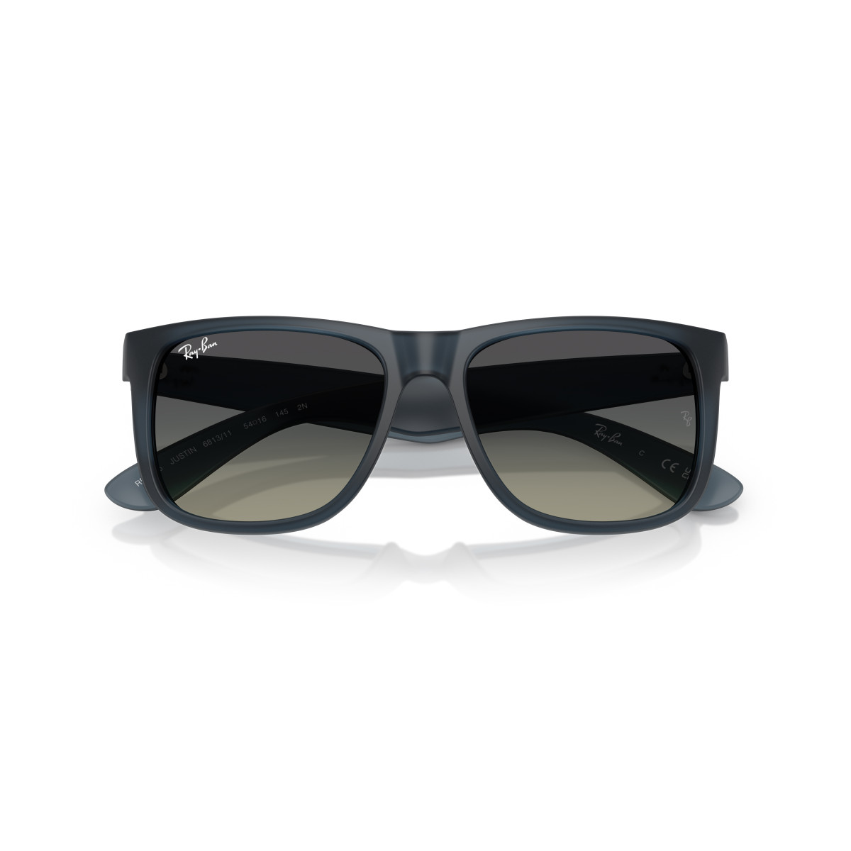 Ray-Ban Justin Classic päikeseprillid | Rubber Blue - Gradient Grey