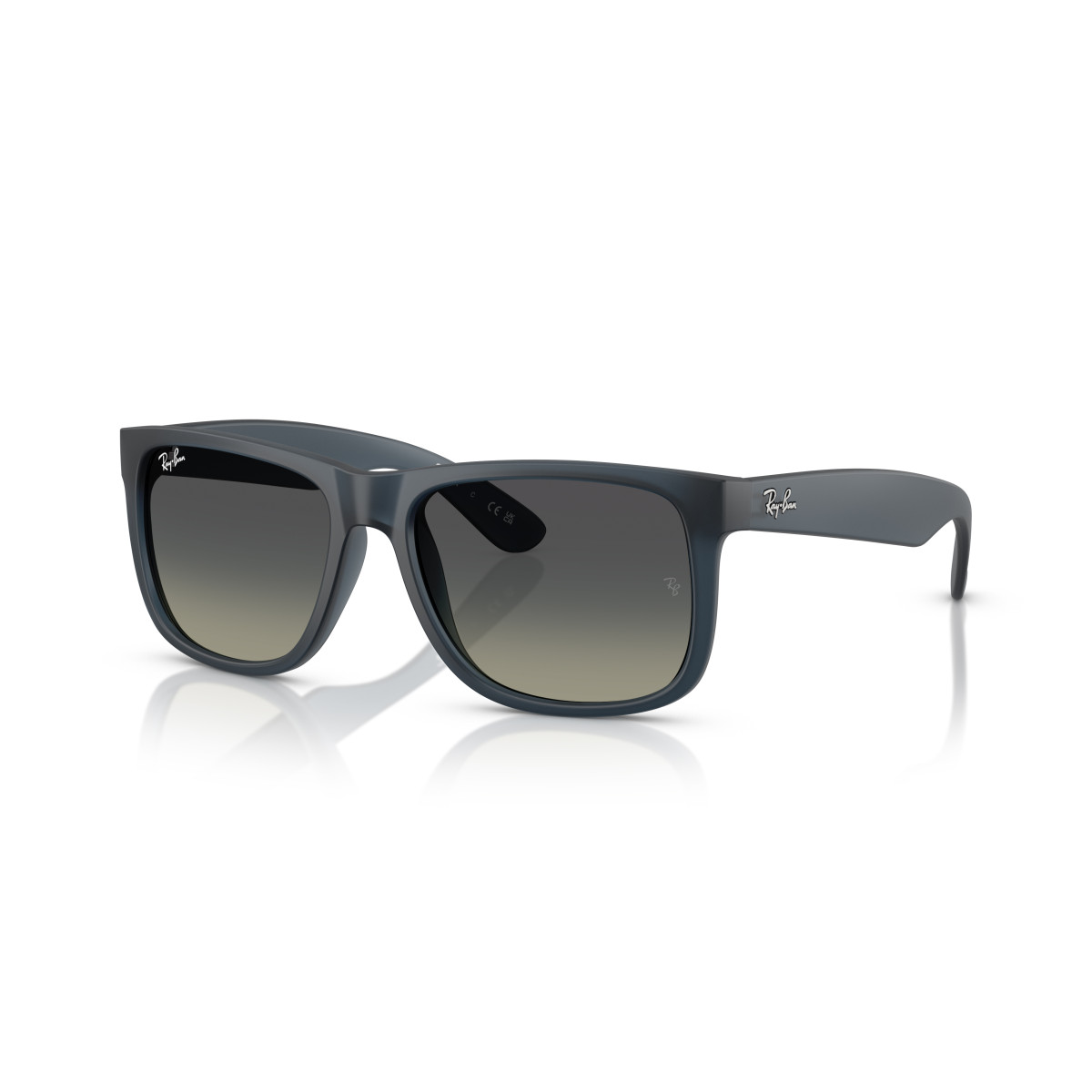 Ray-Ban Justin Classic päikeseprillid | Rubber Blue - Gradient Grey