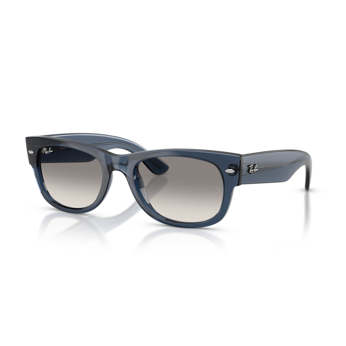 Ray-Ban Mega Wayfarer II päikeseprillid | Transparent Dark Blue - Clear Gradient Grey