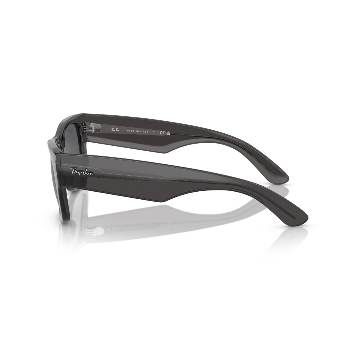 Ray-Ban Mega Wayfarer päikeseprillid | Transparent Black - Dark Grey