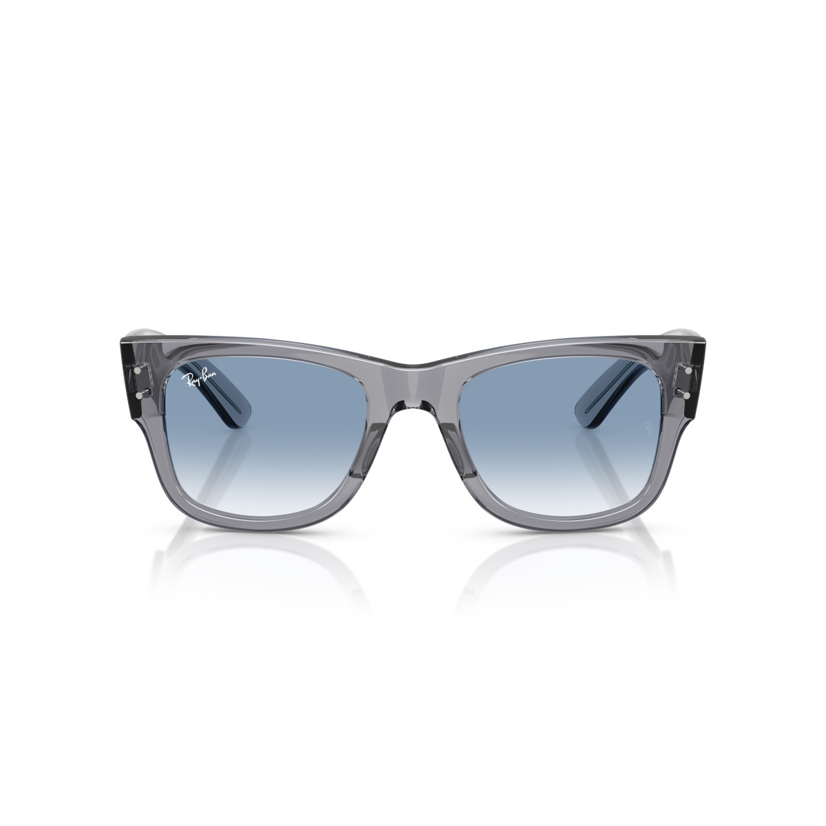 Ray-Ban Mega Wayfarer päikeseprillid | Transparent Grey - Clear Gradient Blue