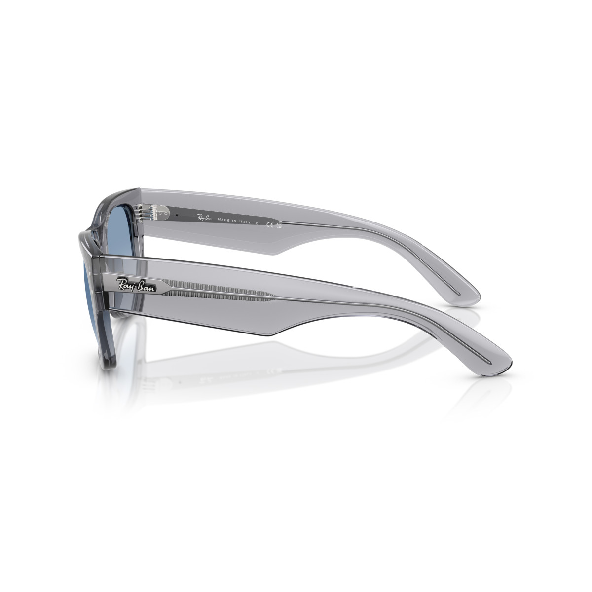 Ray-Ban Mega Wayfarer päikeseprillid | Transparent Grey - Clear Gradient Blue