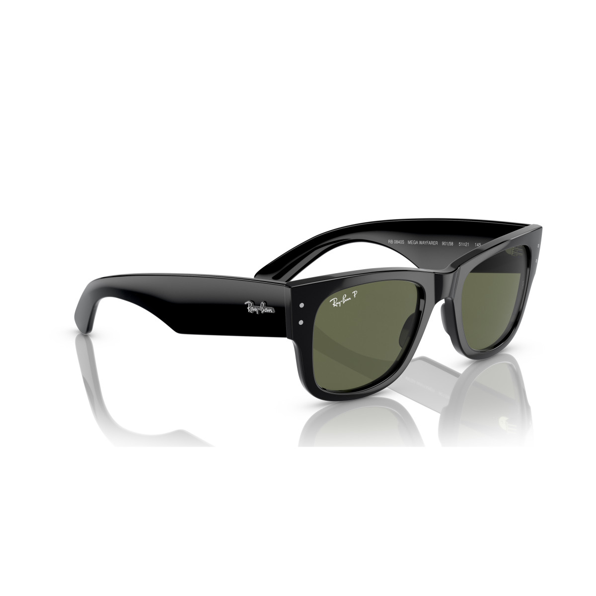 Ray-Ban Mega Wayfarer päikeseprillid | Polarized | Black - Green