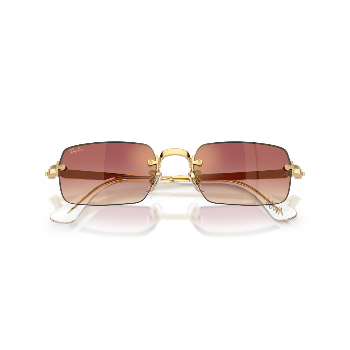 Ray-Ban RB3928 By A$AP Rocky päikeseprillid | Arista Gold - Clear Gradient Dark Violet