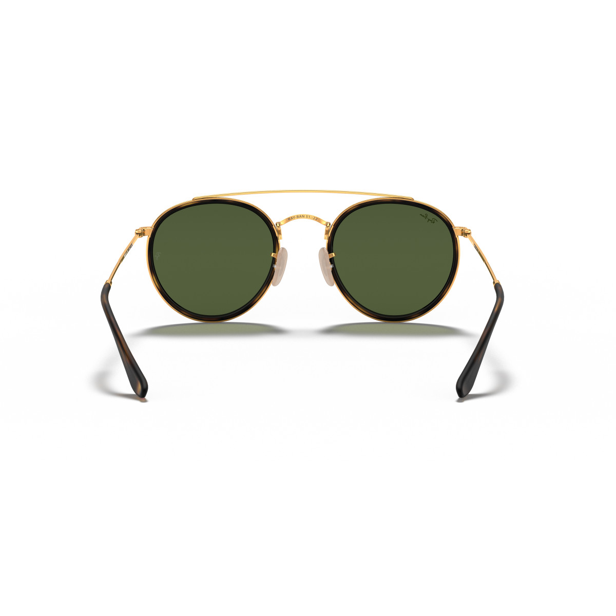 Ray-Ban Round Double Bridge päikeseprillid | Arista Gold - G-15 Green